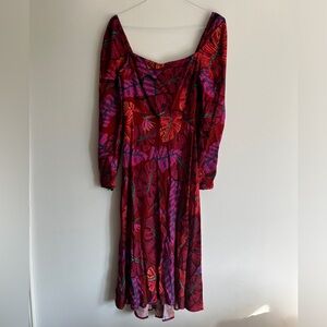 Farmrio Monstera Leaves Print Dress